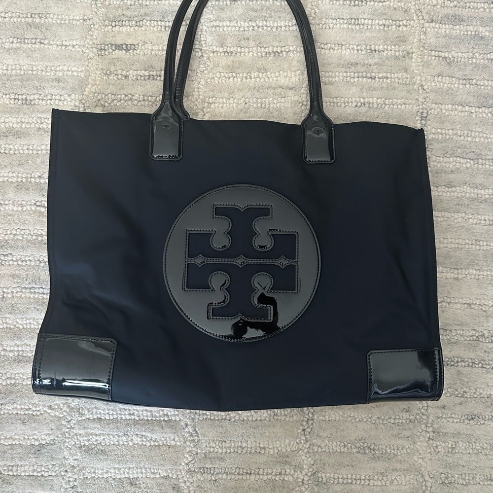Tory Burch Large Ella Nylon Patent Tote